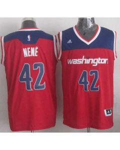 Revolution 30 Wizards #42 Nene Red Stitched NBA Jersey