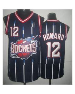 Rockets #12 Dwight Howard Navy Hardwood Classic Fashion Stitched NBA Jersey