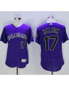 Rockies #17 Todd Helton Purple Flexbase Authentic Collection Stitched MLB Jersey