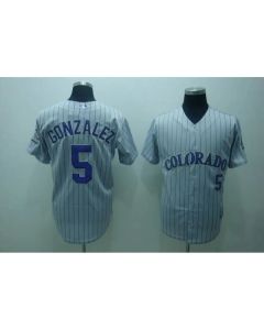 Rockies #5 Carlos Gonzalez Stitched Grey MLB Jersey