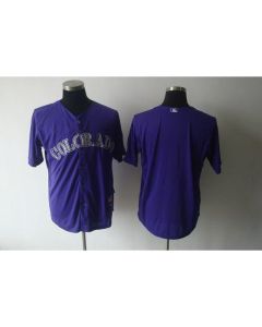 Rockies Blank Purple Cool Base Stitched MLB Jersey