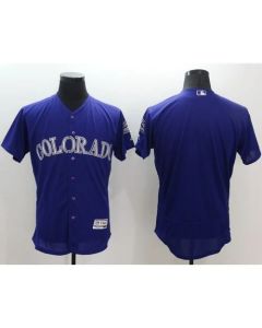 Rockies Blank Purple Flexbase Authentic Collection Stitched MLB Jersey
