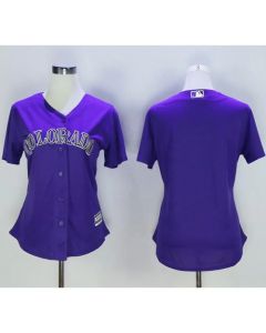 Rockies Blank Purple Women's Alternate Stitched MLB Jersey