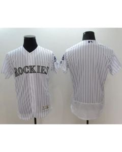 Rockies Blank White Flexbase Authentic Collection Stitched MLB Jersey