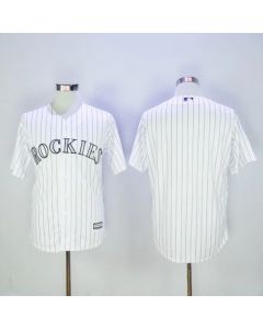 Rockies Blank White New Cool Base Stitched MLB Jersey
