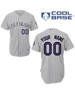 Rockies Personalized Authentic Grey MLB Jersey