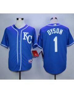 Royals #1 Jarrod Dyson Blue Alternate 2 Cool Base Stitched MLB Jersey
