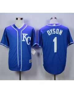 Royals #1 Jarrod Dyson Blue Alternate 2 New Cool Base Stitched MLB Jersey