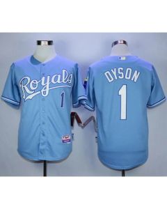 Royals #1 Jarrod Dyson Light Blue Alternate 1 Cool Base Stitched MLB Jersey
