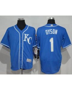 Royals #1 Jarrod Dyson Royal Blue Flexbase Authentic Collection Stitched MLB Jersey