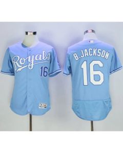 Royals #16 Bo Jackson Light Blue Flexbase Authentic Collection Stitched MLB Jersey