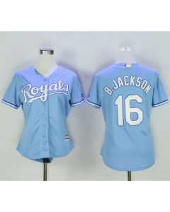Royals #16 Bo Jackson Light Blue Women's Alternate 1 Stitched MLB Jersey