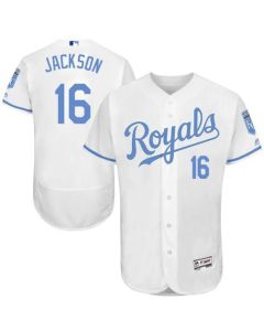Royals #16 Bo Jackson White Flexbase Authentic Collection 2016 Father's Day Stitched MLB Jersey