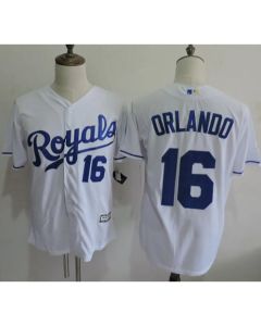 Royals #16 Paulo Orlando White New Cool Base Stitched MLB Jersey