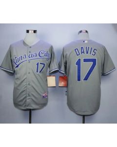 Royals #17 Wade Davis Grey Cool Base Stitched MLB Jersey