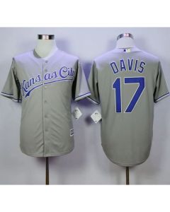 Royals #17 Wade Davis Grey New Cool Base Stitched MLB Jersey