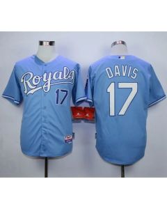 Royals #17 Wade Davis Light Blue Alternate 1 Cool Base Stitched MLB Jersey