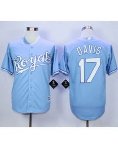 Royals #17 Wade Davis Light Blue Alternate 1 New Cool Base Stitched MLB Jersey