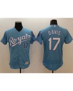 Royals #17 Wade Davis Light Blue Flexbase Authentic Collection Stitched MLB Jersey