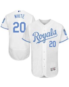 Royals #20 Frank White White Flexbase Authentic Collection 2016 Father's Day Stitched MLB Jersey