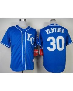 Royals #30 Yordano Ventura Light Blue Alternate 2 Cool Base Stitched MLB Jersey