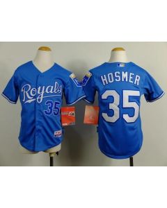 Royals #35 Eric Hosmer Blue Cool Base Alternate 1 Stitched Youth MLB Jersey