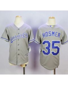 Royals #35 Eric Hosmer Grey Cool Base Stitched Youth MLB Jersey