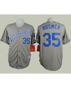 Royals #35 Eric Hosmer Grey Road Cool Base Stitched MLB Jersey