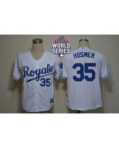 Royals #35 Eric Hosmer White Cool Base W/2015 World Series Patch Stitched MLB Jersey