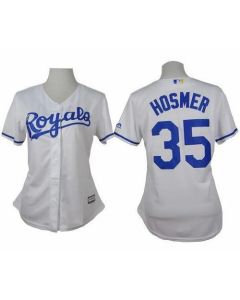 Royals #35 Eric Hosmer White Home Women's Stitched MLB Jersey