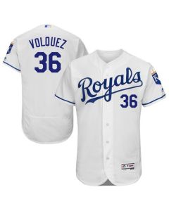 Royals #36 Edinson Volquez White Flexbase Authentic Collection Stitched MLB Jersey