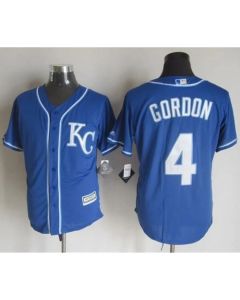Royals #4 Alex Gordon Blue Alternate 2 New Cool Base Stitched MLB Jersey