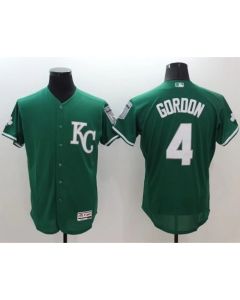 Royals #4 Alex Gordon Green Celtic Flexbase Authentic Collection Stitched MLB Jersey