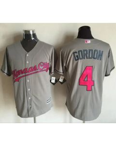 Royals #4 Alex Gordon Grey New Cool Base 2016 Mother's Day Stitched MLB Jersey
