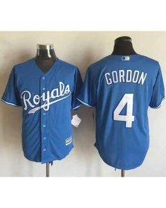 Royals #4 Alex Gordon Light Blue Alternate 1 New Cool Base Stitched MLB Jersey