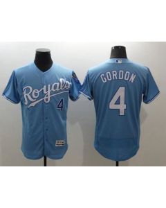 Royals #4 Alex Gordon Light Blue Flexbase Authentic Collection Stitched MLB Jersey