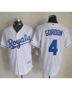 Royals #4 Alex Gordon White New Cool Base Stitched MLB Jersey