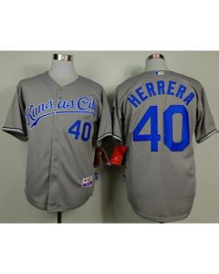 Royals #40 Kelvin Herrera Grey Cool Base Stitched MLB Jersey