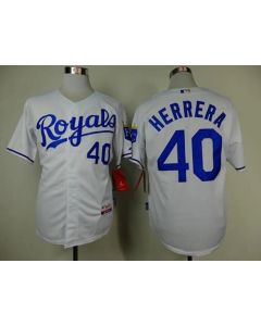 Royals #40 Kelvin Herrera White Cool Base Stitched MLB Jersey