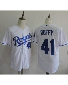 Royals #41 Danny Duffy White New Cool Base Stitched MLB Jersey