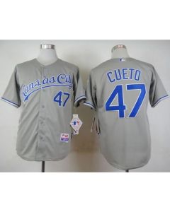 Royals #47 Johnny Cueto Grey Cool Base Stitched MLB Jersey