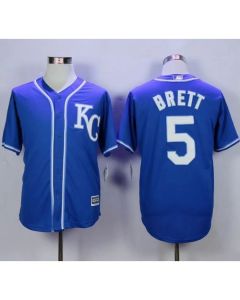 Royals #5 George Brett Blue Alternate 2 New Cool Base Stitched MLB Jersey