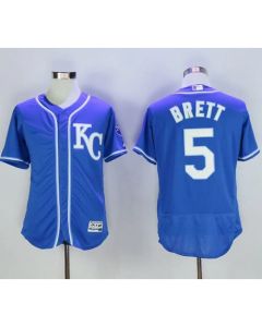 Royals #5 George Brett Royal Blue Flexbase Authentic Collection Stitched MLB Jersey