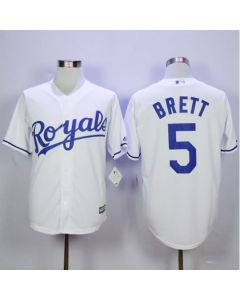 Royals #5 George Brett White New Cool Base Stitched MLB Jersey