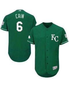 Royals #6 Lorenzo Cain Green Celtic Flexbase Authentic Collection Stitched MLB Jersey