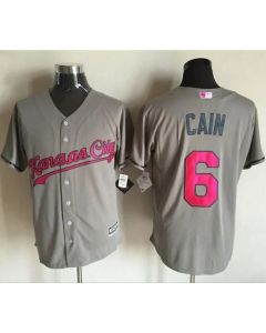 Royals #6 Lorenzo Cain Grey New Cool Base 2016 Mother's Day Stitched MLB Jersey