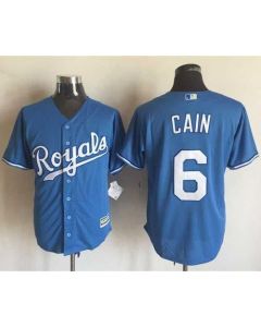 Royals #6 Lorenzo Cain Light Blue Alternate 1 New Cool Base Stitched MLB Jersey