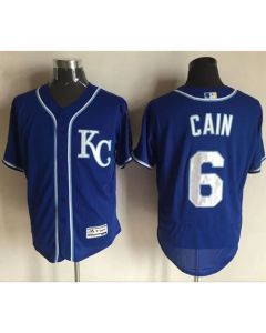 Royals #6 Lorenzo Cain Royal Blue Flexbase Authentic Collection Stitched MLB Jersey