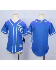 Royals Blank Blue Cool Base Stitched Youth MLB Jersey