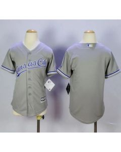 Royals Blank Grey Cool Base Stitched Youth MLB Jersey